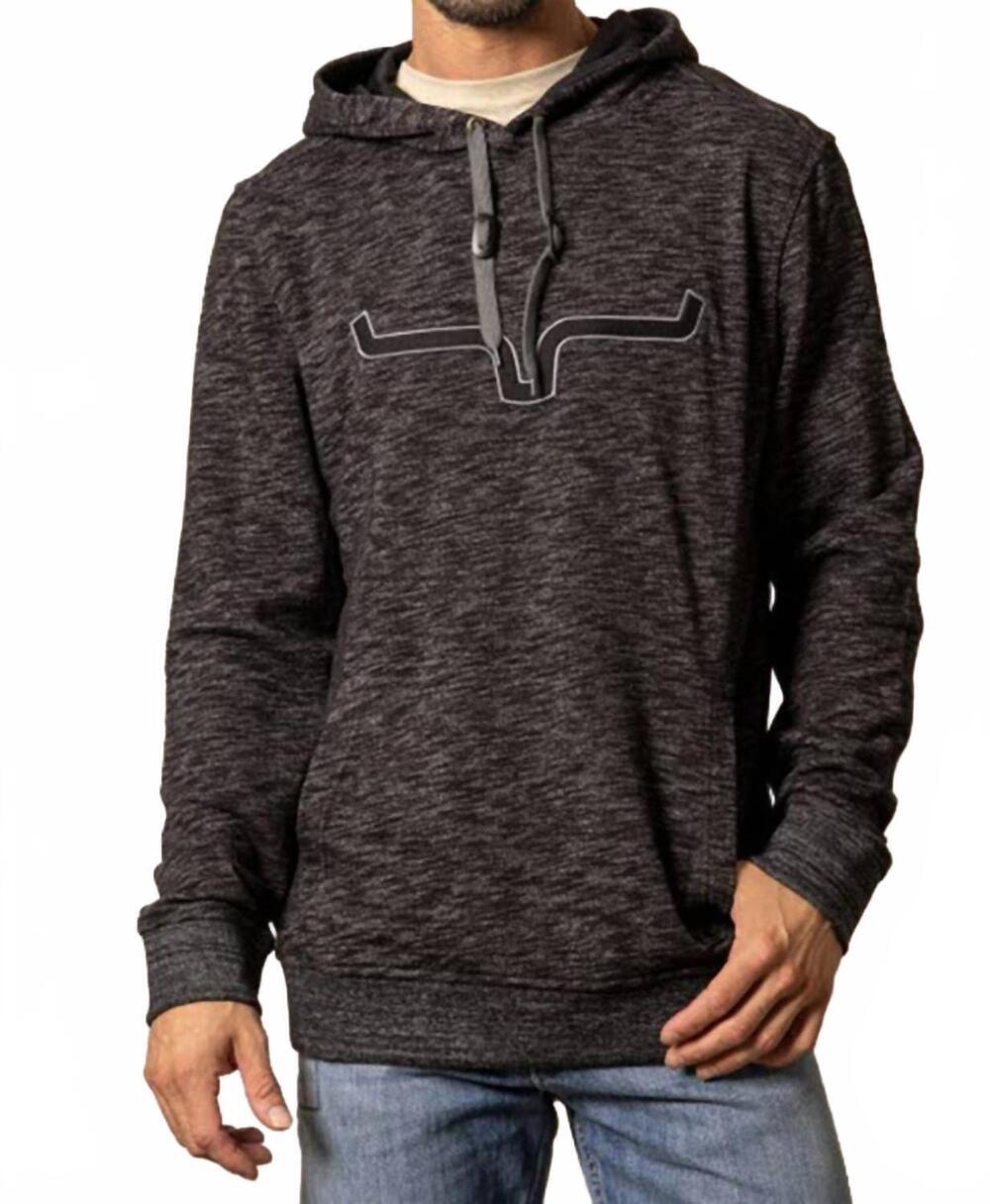 NEW KIMES RANCH durham pullover hooded sweatshirt in black